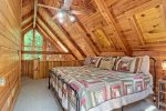 Open Loft Master Bedroom with a King Bed, a Private Open Porch 